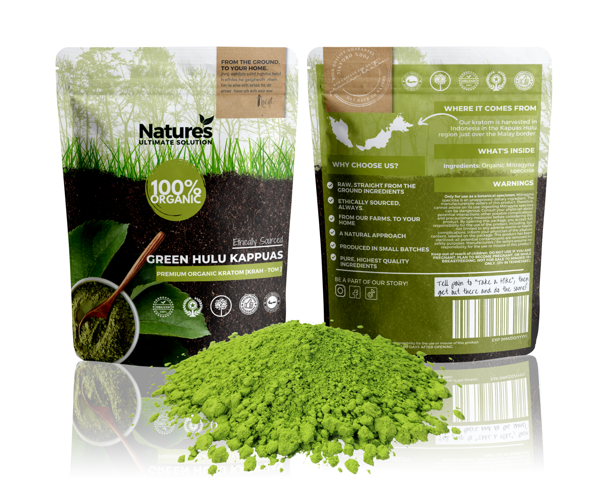 Green Hulu Kapuas Kratom Powder