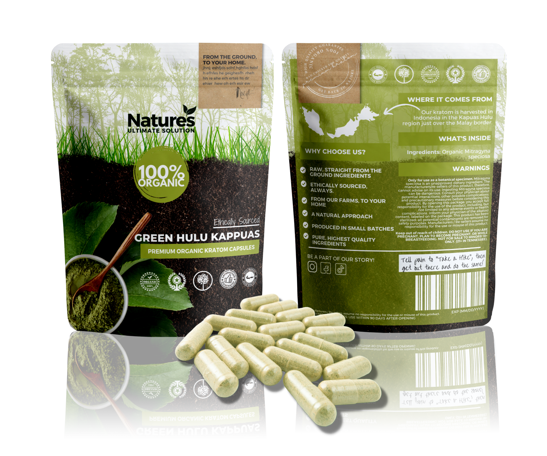 Green Hulu Kratom Capsule